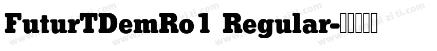 FuturTDemRo1 Regular字体转换